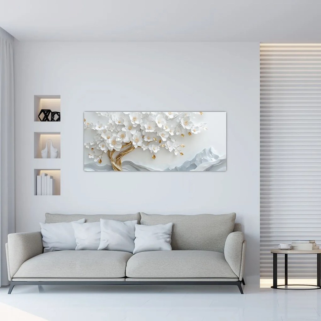 Obraz – 3D elegantný strom života (120x50 cm)