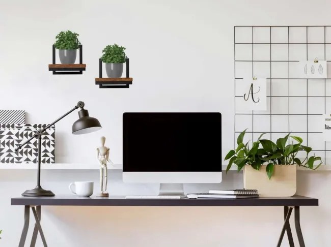 Nástenný stojan na kvety TORGET RUSTIC čierny