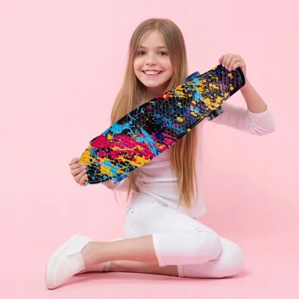 Svietiaci skateboard LED RGB KOLIESKA