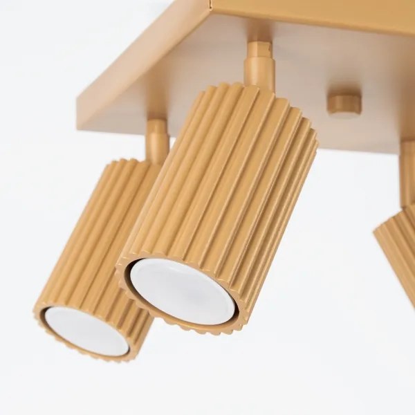 Sollux SL.1564 - Bodové svietidlo KARBON 4xGU10/10W/230V zlatá