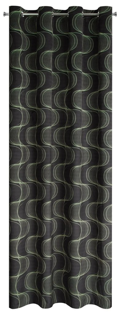 ZATEMŇOVACÍ ZÁVES NA KRÚŽKOCH POLA 140X250 CM ČIERNA