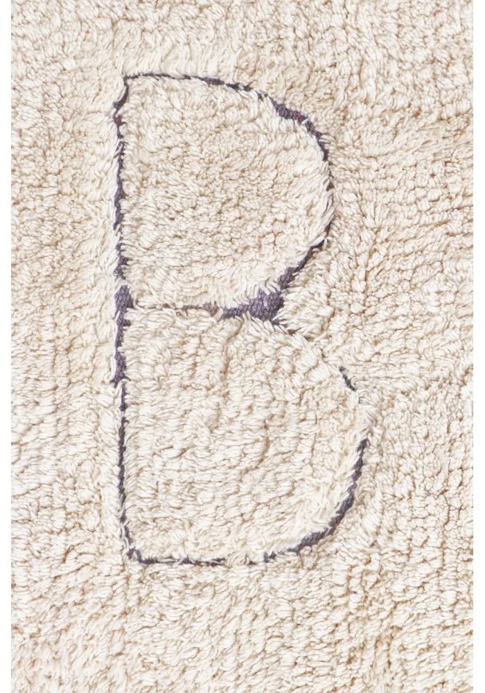 Krémový prateľný ručne tkaný bavlnený detský koberec 140x200 cm ABC – Lorena Canals