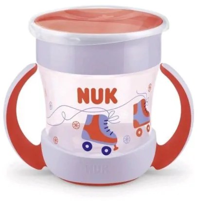 NUK Detský hrnček Mini Magic NUK 360 ° s viečkom červená
