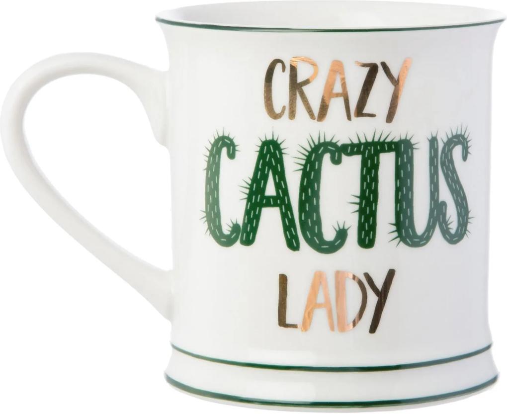 Sass & belle Porcelánový hrnček Crazy Cactus Lady