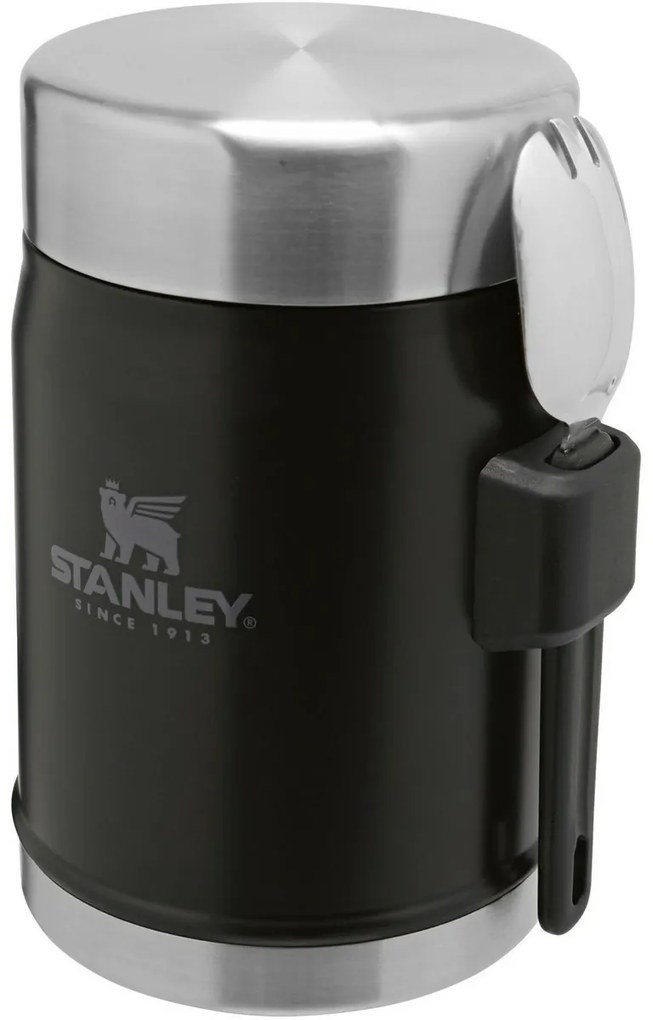STANLEY termoska jedálenská 400ml s lyžicou/vidličkou čierna mat