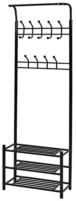 Vešiak s botníkom Barnum - čierna