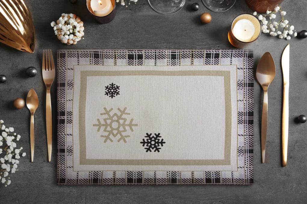 VIANOČNÉ GOBELÍNOVÉ PRESTIERANIE NA STÔL ANGEL 35X45 CM VZOROVANÁ