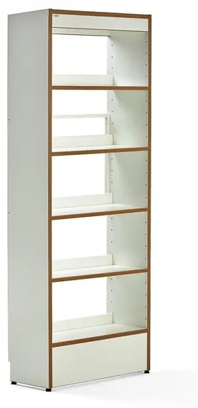 Knižnica STORY, základná sekcia, jednostranná, 1920x747x305 mm, 5 políc, biela