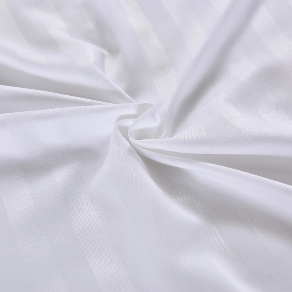 Hotelové obliečky z mikrovlákna JASMINE biele - prúžok 2 cm Rozmer obliečky: 70 x 80 cm | 140 x 200 cm