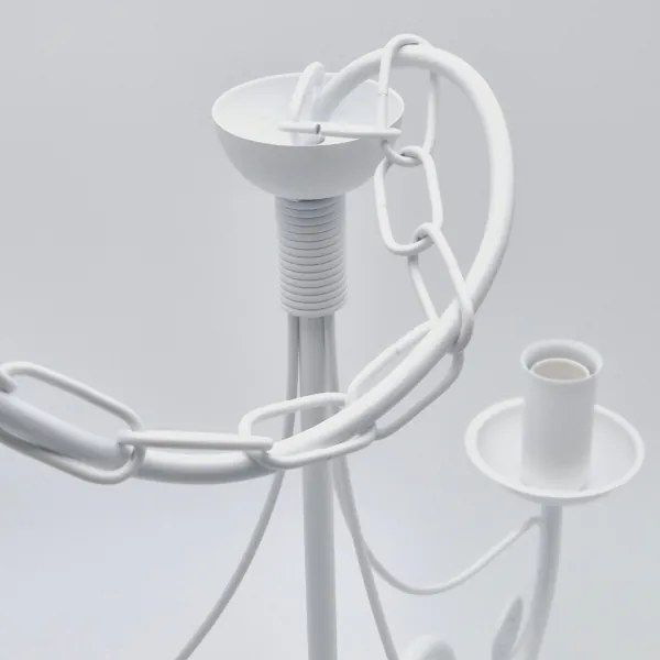 Luster na reťazi DONATO 3xE14/40W/230V biela