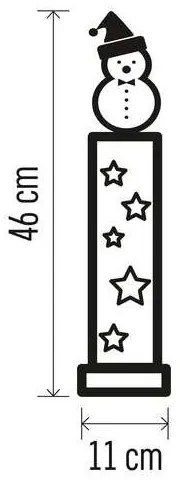 LED Vianočná dekorácia  7xLED/2xAA snehuliak