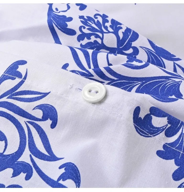 Obliečky bavlnené Atény modré EMI, Francúzsky set1 200x220 + 2x (70x90)