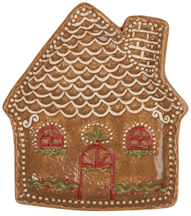 Keramický tanierik perníková chalúpka Gingerbread Cott - 20*18*3 cm