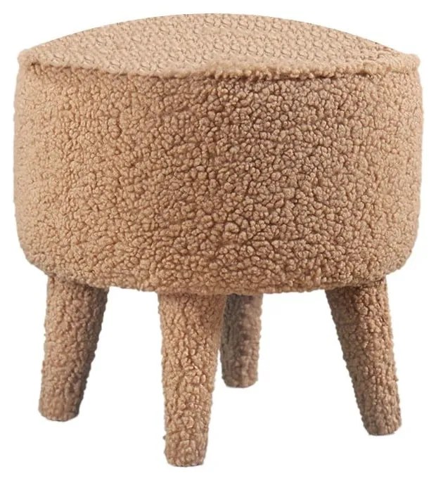 Hnedý detský puf z textílie bouclé Moouv – Artie