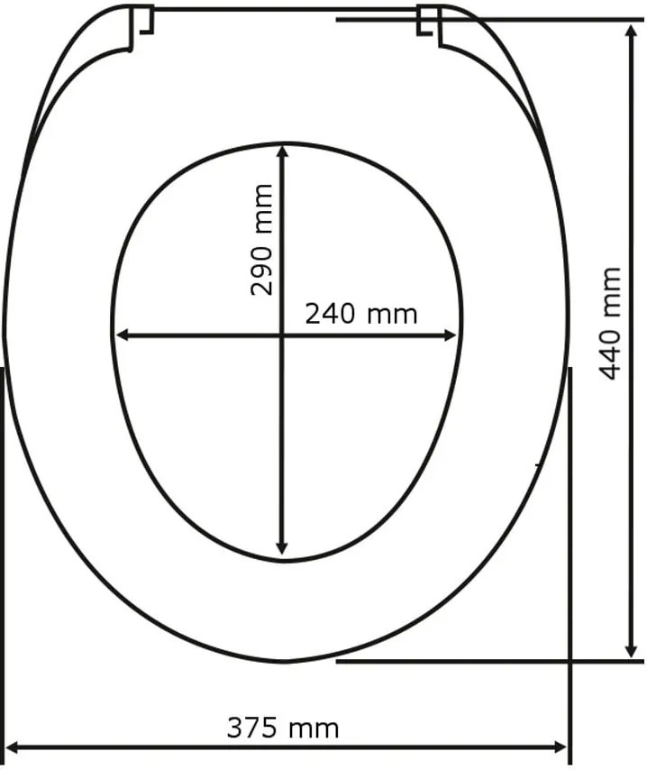 WC sedadlo Wenko Stone Shore, 44,5 × 37,5 cm