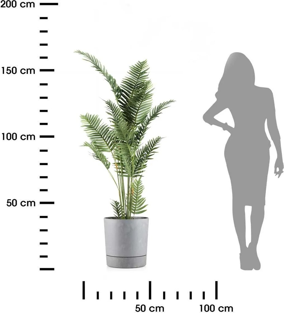 Kvetináč s podmiskou AZALEA 35 cm sivý betón