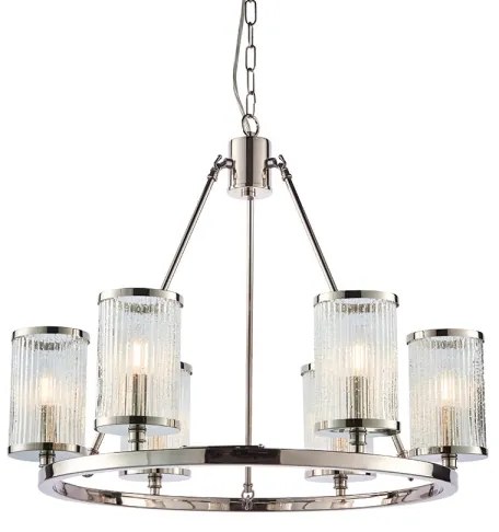 Endon 74128 - Luster na reťazi EASTON 6xE14/6W/230V lesklý chróm