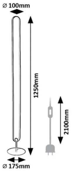 Rabalux 74051 - LED RGB Stojacia lampa BARTO LED/19W/230V