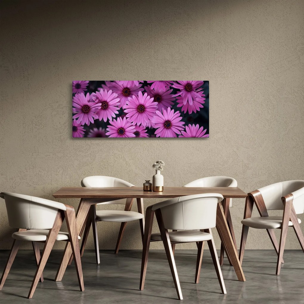 Obraz ružových kvetov (120x50 cm)