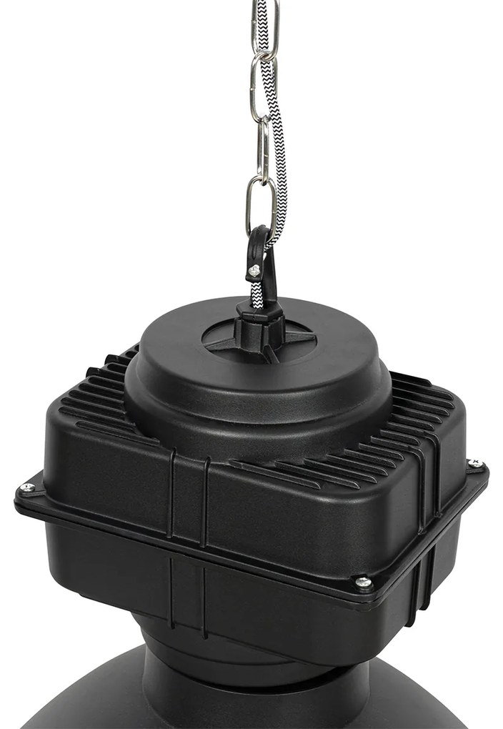 Priemyselné závesné svietidlo čierne 53,5 cm - Sicko