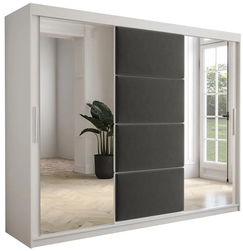 Skriňa Tapi 250 Biely/Šedá