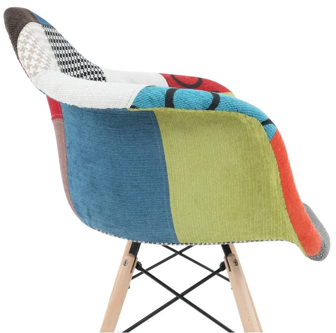 Farebný patchwork kreslo TOBO 3 NEW
