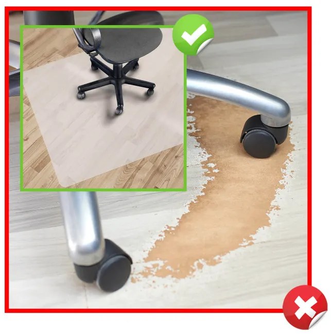 Podložka pod stoličku 120x90 cm priesvitná