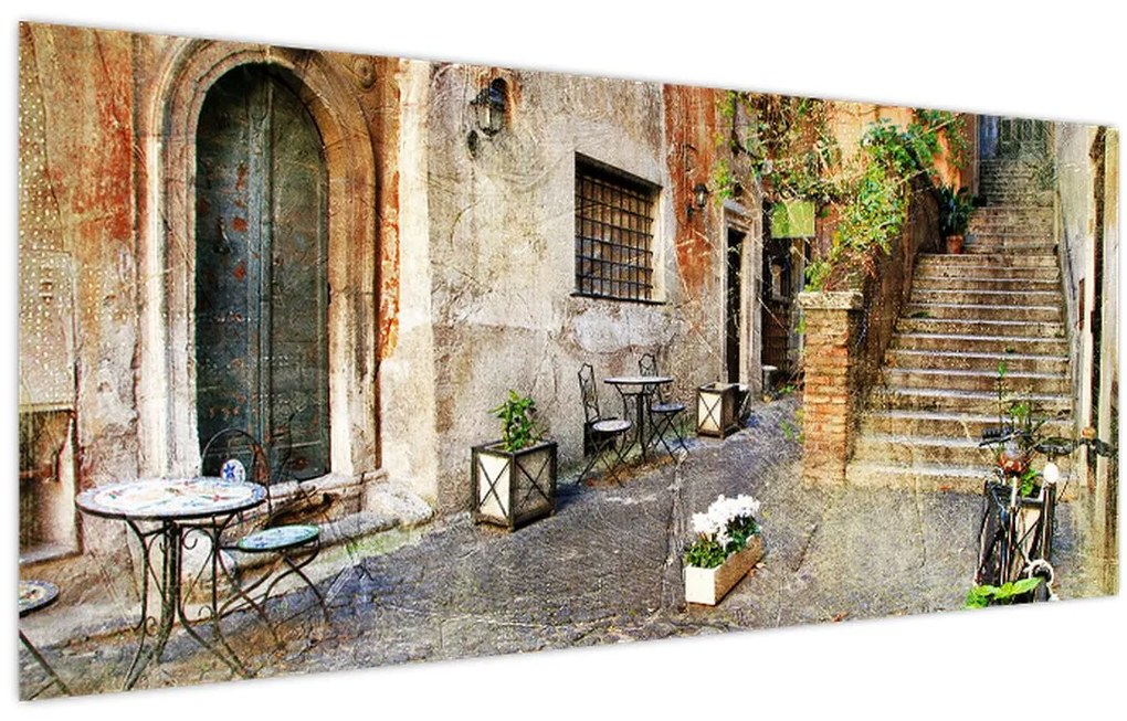 Obraz - Staré ulice Ríma (120x50 cm)