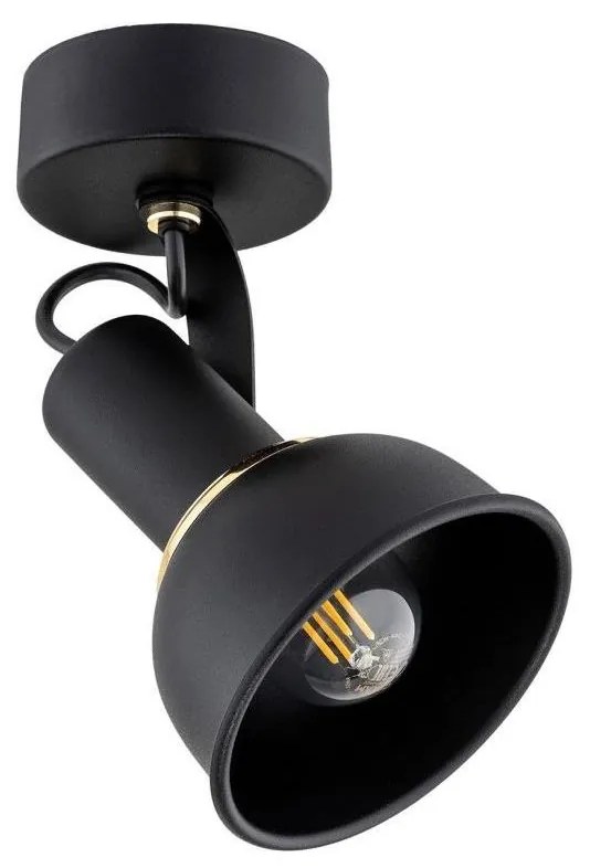 Argon 4900 - Bodové svietidlo TWIST 1xE14/7W/230V čierna/zlatá