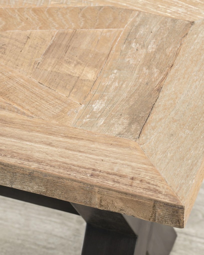 Lavička Moscal 160 x 40 x 46 cm black&amp;natural:
