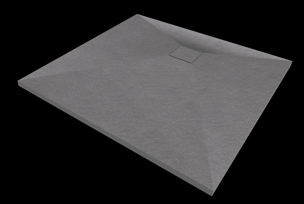 Erga Oldaf, SMC štvorcová sprchová vanička 90 x 90 cm, šedá matná, ERG-GMA-OL-9090G