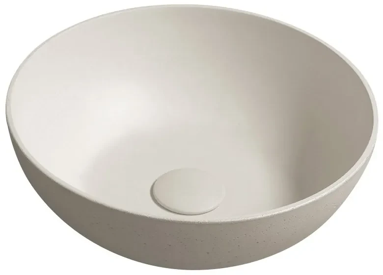 Sapho Sapho, FORMIGO betónové umývadlo na dosku, priemer 39cm, piesková, FG314