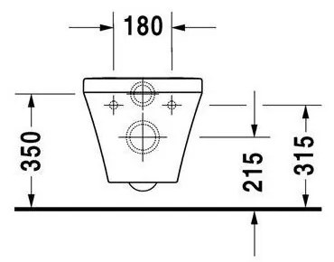 DURAVIT DuraStyle závesné WC Rimless s hlbokým splachovaním, 370 mm x 620 mm, s povrchom WonderGliss, 25420900001