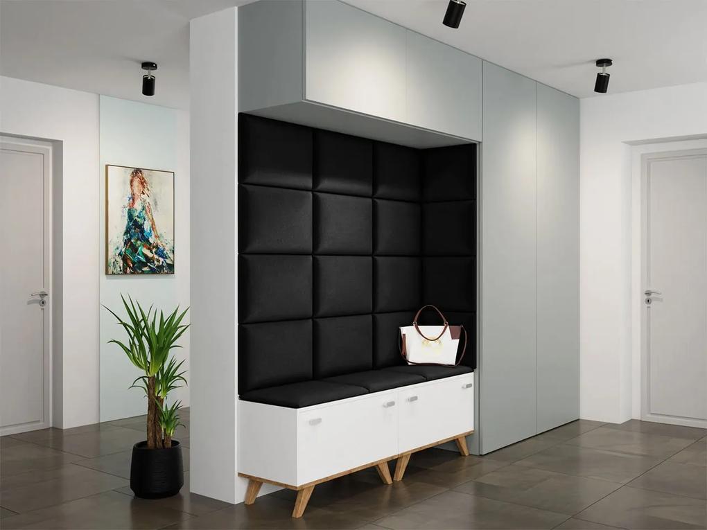Čalúnený nástenný panel Pag 40x30 cm, Farba čalúnenia:: ekokoža Soft 011 (čierna)