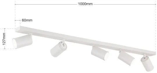 Orion - Bodové svietidlo SEAN 5xGU10/13W/230V biele