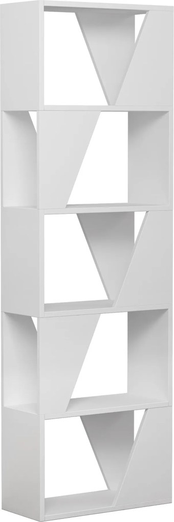 Moderná knižnica Houseland FRAME biela