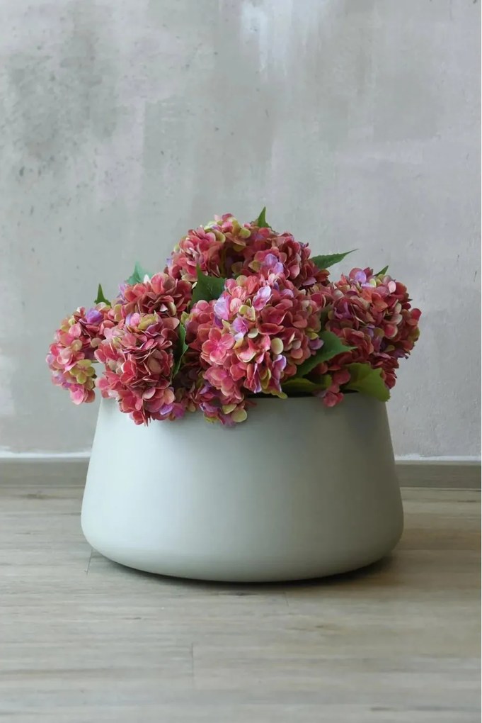 Kvetináč GORDO, sklolaminát, výška 29 cm, krémový