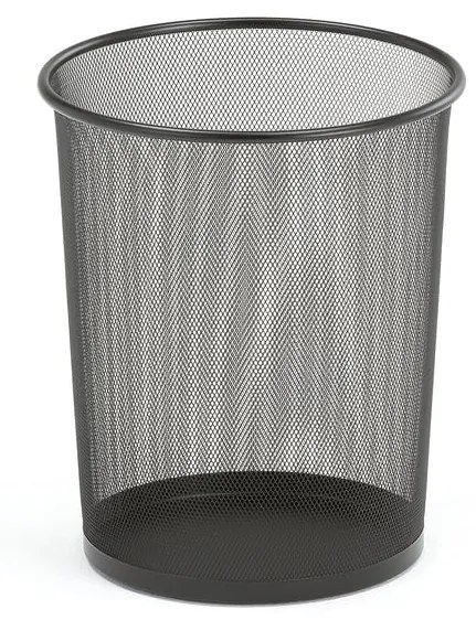 Kancelársky kôš na odpadky, okrúhly, čierny