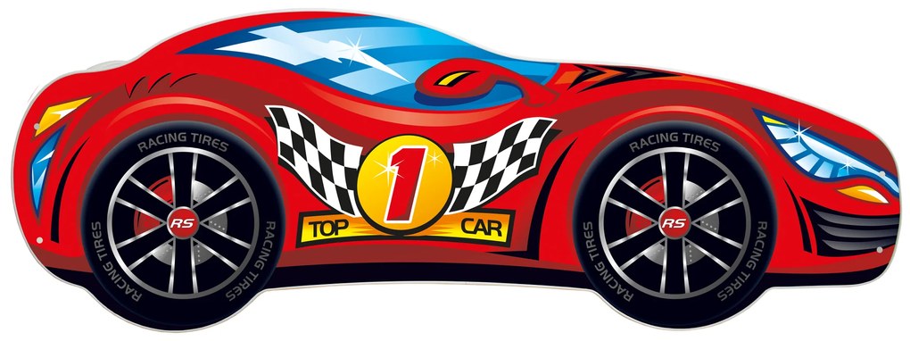 TOP BEDS Detská auto posteľ Racing Cars 160cm x 80cm - TOP CAR