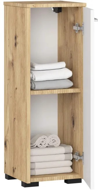 Kúpeľňová skrinka FIN S30 1D dub artisan / biela