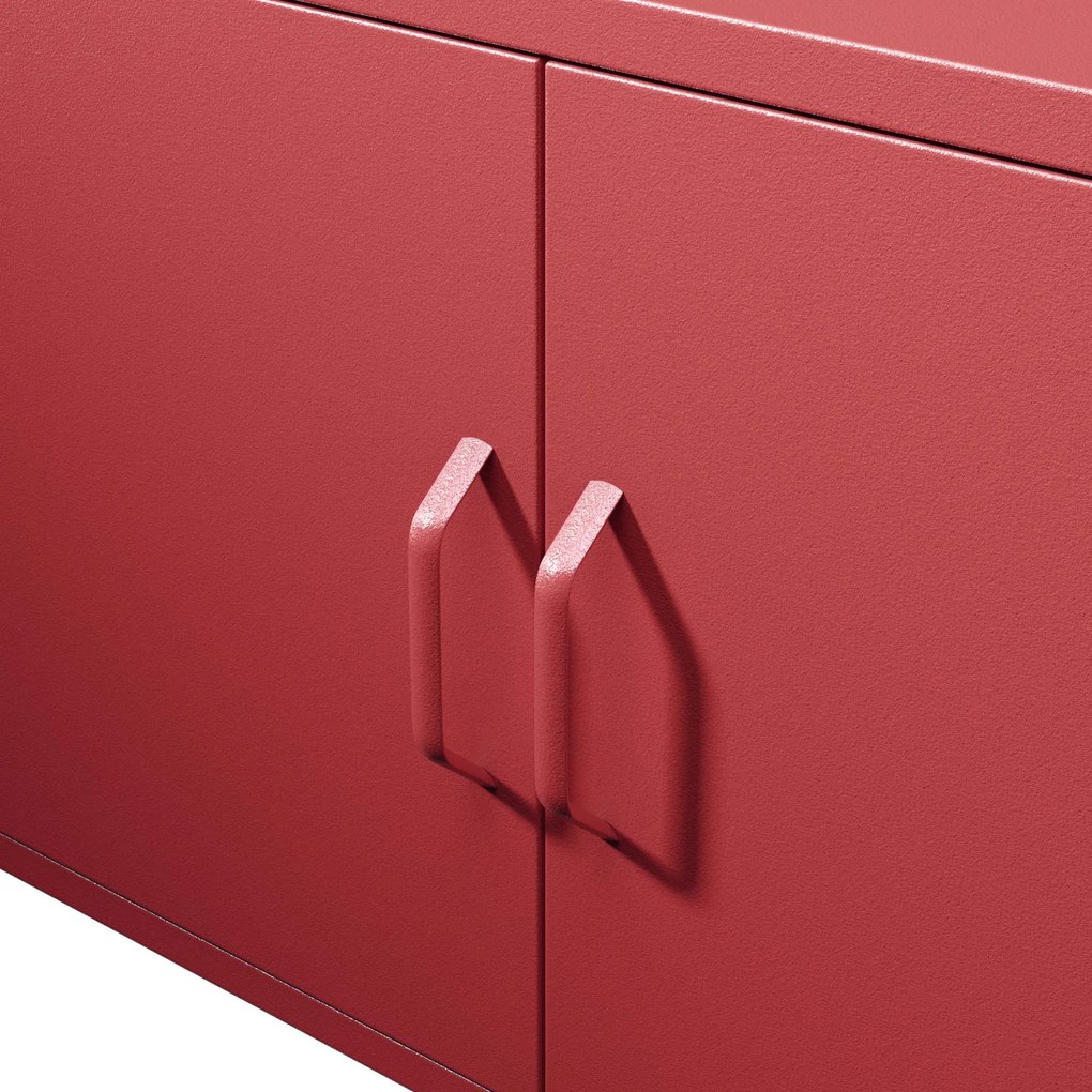 TV stolík na nožičkách ROSA, 1150 x 595 x 400 mm, Modern: červená farba
