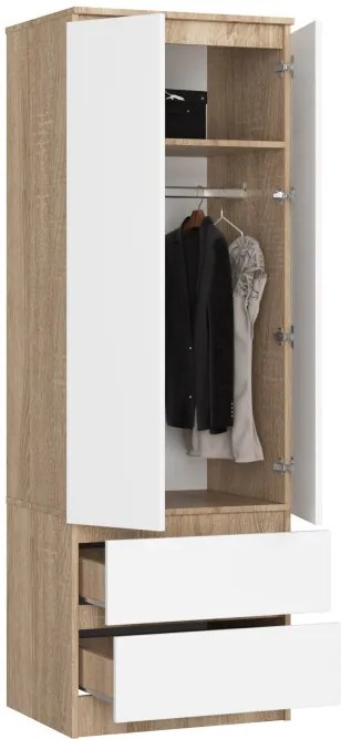 Skriňa STAR S 60 cm 2D 2SZ sonoma / biela
