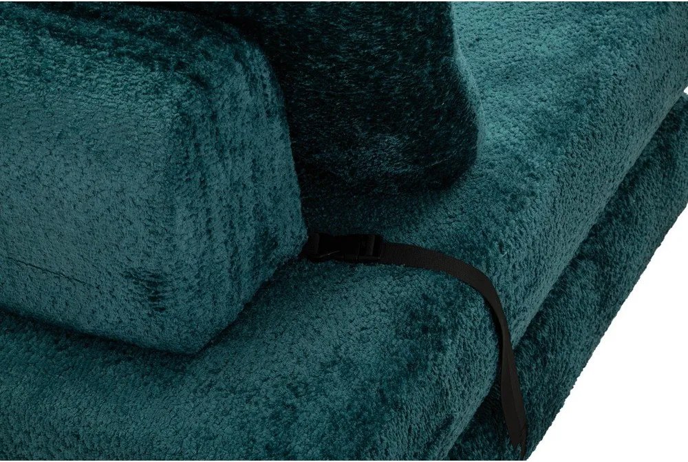 Zelenomodré rozkladacie kreslo z textílie buklé Faster – Mauro Ferretti