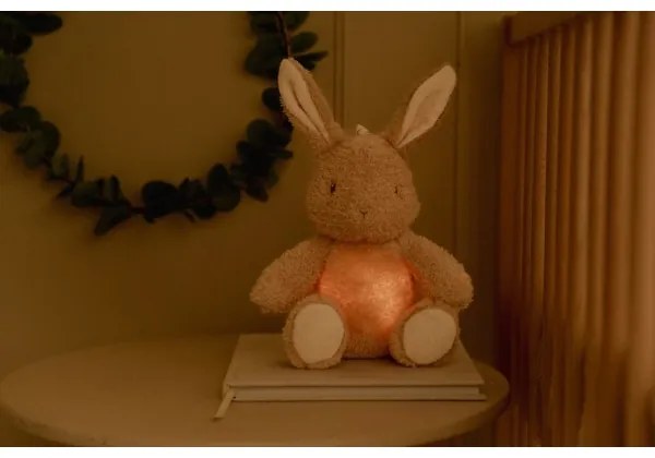 Little Dutch - Newborn Naturals usínací zajačik so svetlom a melódiou