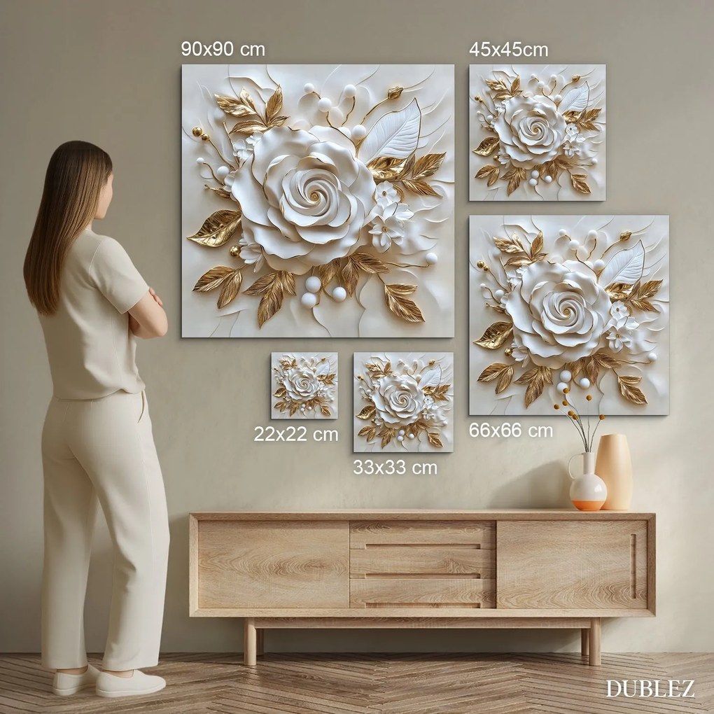 DUBLEZ | Obraz na stenu - Biely kvet