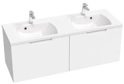 Kúpeľňová skrinka pod umývadlo Ravak Classic II 130x47x45 cm biela lesk X000001482