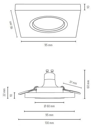 Spot-Light 2515174 - LED Podhľadové svietidlo VITAR 1xGU10/5W/230V