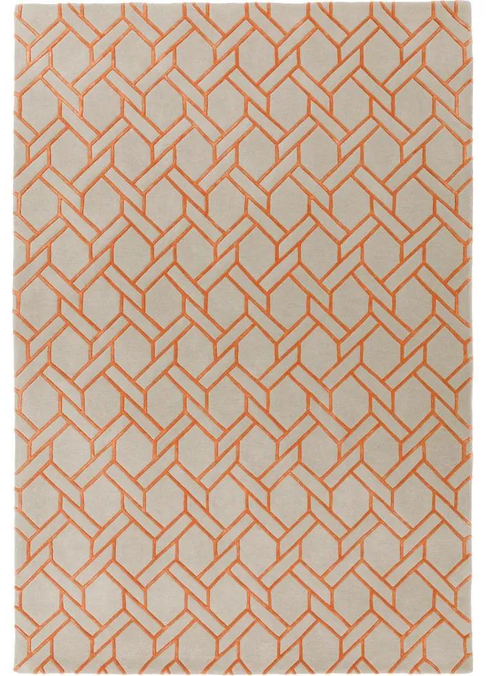 ASIATIC LONDON Nexus Fine Lines Orange - koberec ROZMER CM: 120 x 170