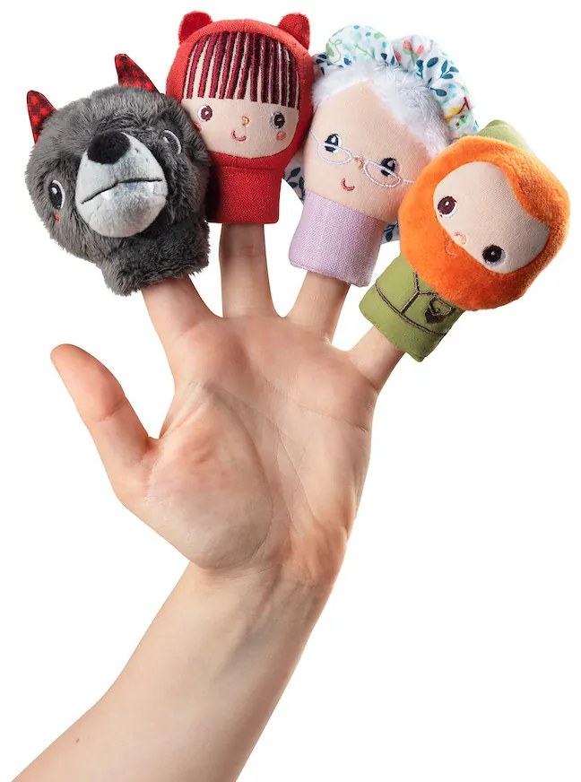 Lilliputiens - súprava prstových maňušiek - Červená Čiapočka