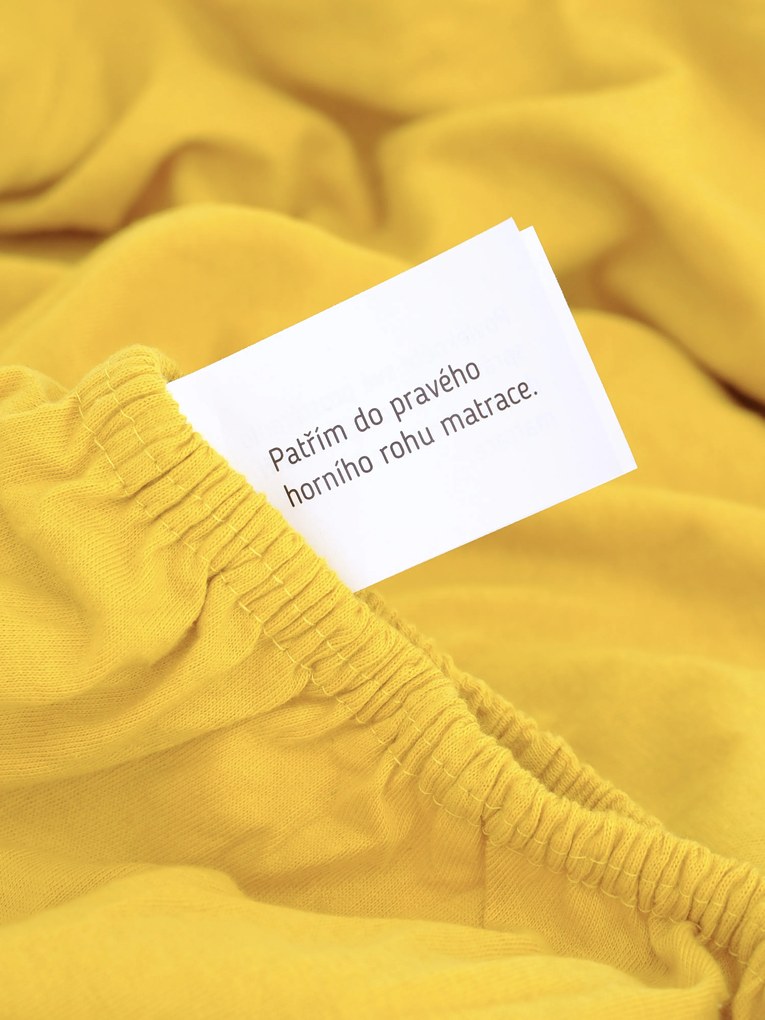 Jersey plachta Classic 180 × 200 cm - horčicová